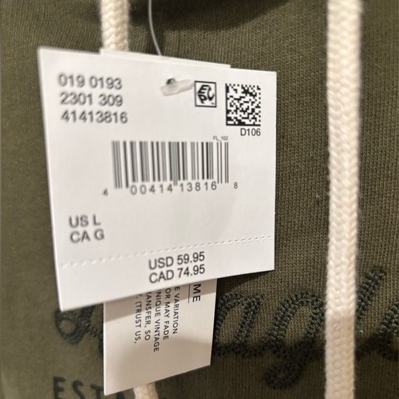 Men’s American Eagle hoodie Green Brand New size Large - Picture 4 of 5